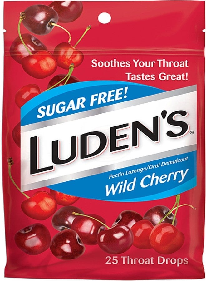Luden's Cough Drop Sugar Free Wild Cherry 25 Count - Image 1
